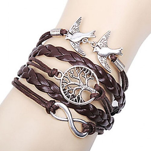 Leather Bracelet Fashion Infinity Bracel...