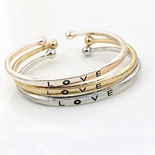 Women‘s New Fashion Vintage / Cute / PartyCasual Gold Plated Simple Bangle Bracelet Christmas Gifts