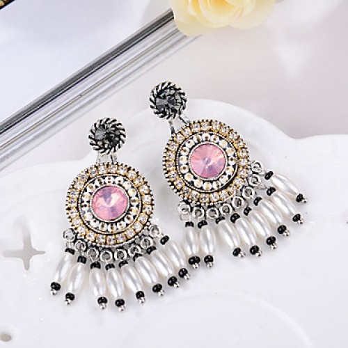 Earring Rhinestone Earrings Set Jewelry Women Wedding / Party Rhinestone / Silver Plated 1 pair Clear