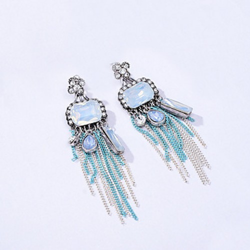 Earring Rhinestone Earrings Set Jewelry Women Wedding / Party Rhinestone / Silver Plated 1 pair Clear