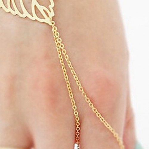 Women Fashion Bracelet European Style Leaf Ring Bracelet