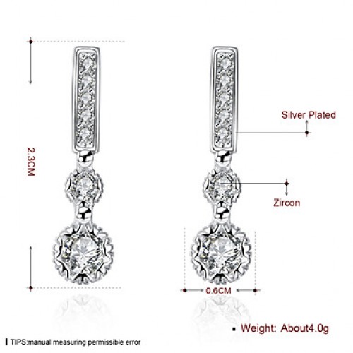 Earring Earrings Set Jewelry Women Wedding / Party / Daily / Casual 1 pair Silver / White