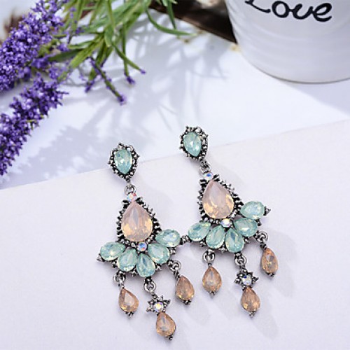 Earring Rhinestone Earrings Set Jewelry Women Wedding / Party Rhinestone / Silver Plated 1 pair Clear