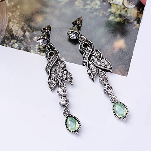 Earring Rhinestone Earrings Set Jewelry Women Wedding / Party Rhinestone / Silver Plated 1 pair Clear