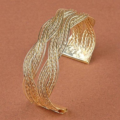 Women‘s Fashion Stylish Twist Weaving Bangle Bracelet Christmas Gifts