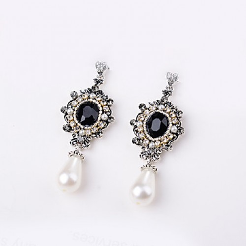 Earring Rhinestone Earrings Set Jewelry Women Wedding / Party Rhinestone / Silver Plated 1 pair Clear