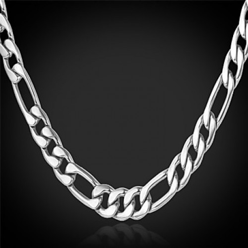 Necklace Chain Necklaces Jewelry Stainless Steel / Titanium Steel Wedding / Party / Daily / Casual Silver 1pc Gift