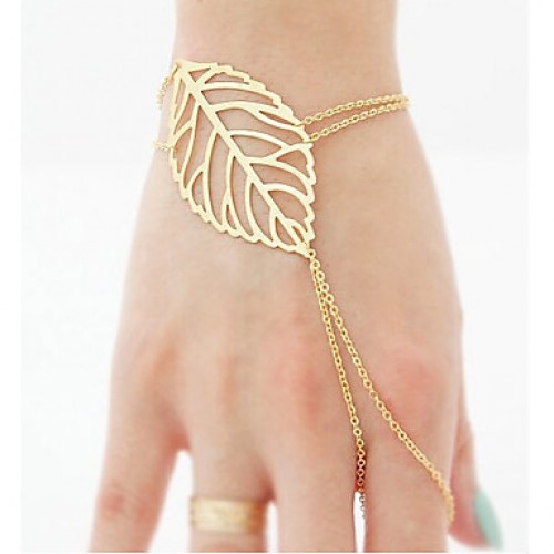 Women Fashion Bracelet European Style Leaf Ring Bracelet