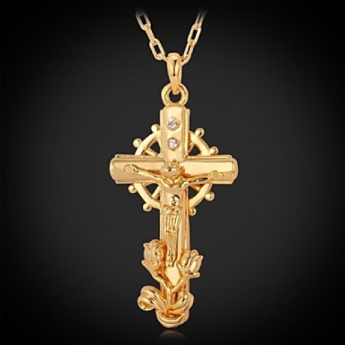 Crucifix Cool Cross Pendant Rotatable Wh...