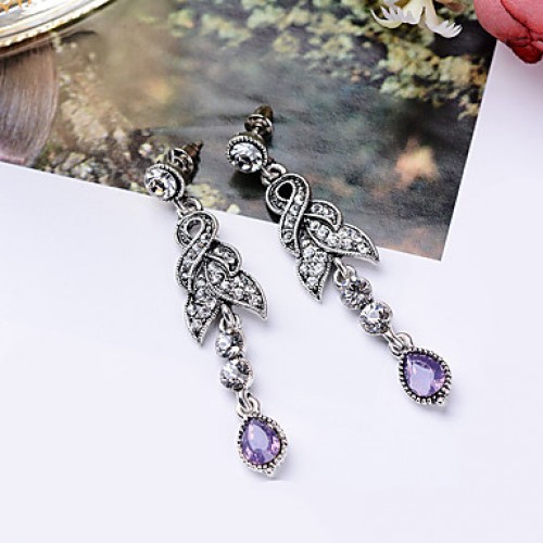 Earring Rhinestone Earrings Set Jewelry Women Wedding / Party Rhinestone / Silver Plated 1 pair Clear