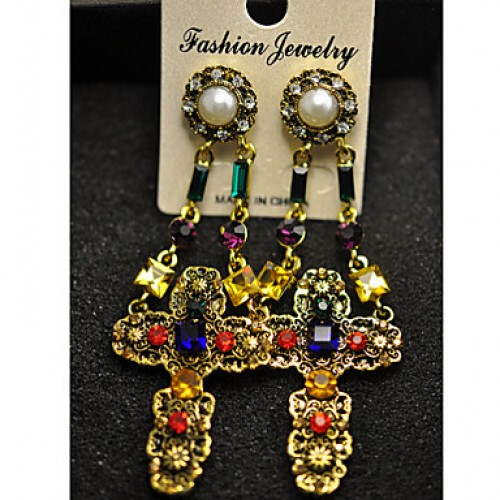 Earring Earrings Set Jewelry Women Party / Daily Alloy / Imitation Pearl / Rhinestone 1 pair Assorted Color