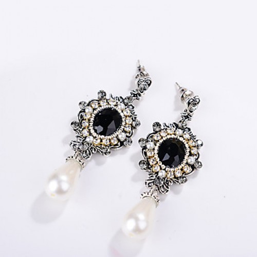 Earring Rhinestone Earrings Set Jewelry Women Wedding / Party Rhinestone / Silver Plated 1 pair Clear