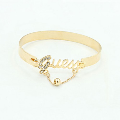 Women's The Newest Fashion Casual Gold Plated/Rhinestone Chain Bracelet