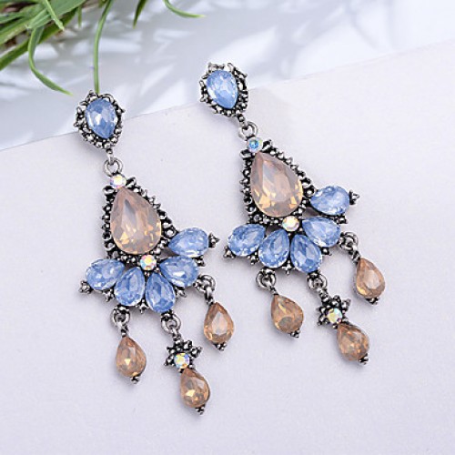 Earring Rhinestone Earrings Set Jewelry Women Wedding / Party Rhinestone / Silver Plated 1 pair Clear