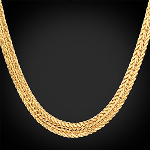  Chain Necklace 18K Real Gold Plated Vin...