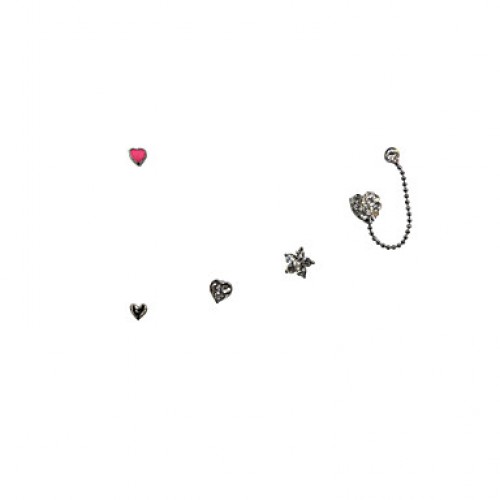 Earring Heart / Star Stud Earrings / Ear...