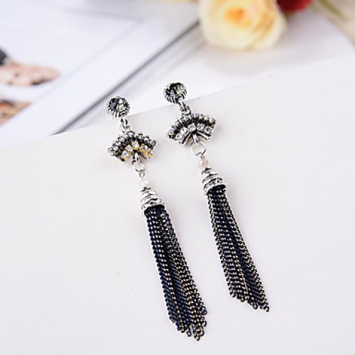 Earring Rhinestone Earrings Set Jewelry Women Wedding / Party Rhinestone / Silver Plated 1 pair Clear