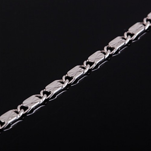 Men's Classic Titanium Steel Platinum Chain Necklace ,Fine Jewelry