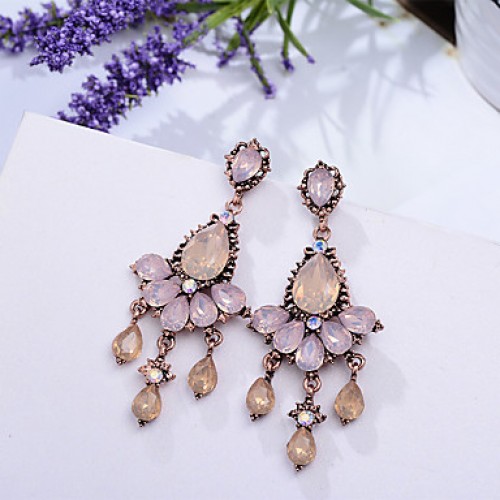 Earring Rhinestone Earrings Set Jewelry Women Wedding / Party Rhinestone / Silver Plated 1 pair Clear