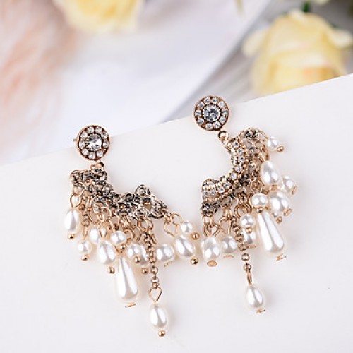 Earring Rhinestone Earrings Set Jewelry Women Wedding / Party Rhinestone / Silver Plated 1 pair Clear