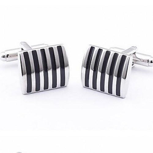 Unique Stripes Men's Wedding Cufflinks S...