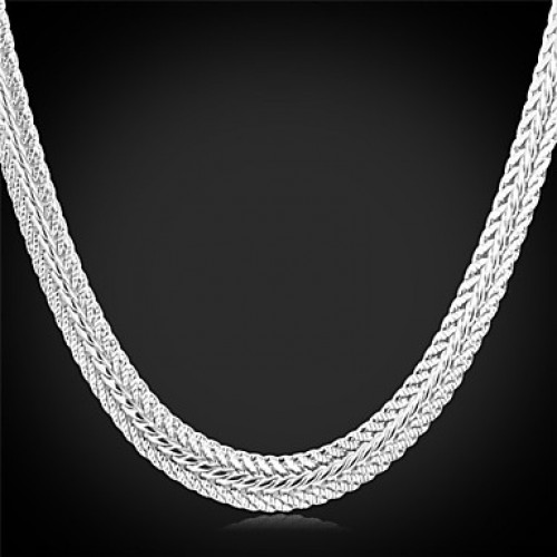  Chain Necklace 18K Real Gold Plated Vintage Chunky Necklace Fashion Jewelry for Women/Men