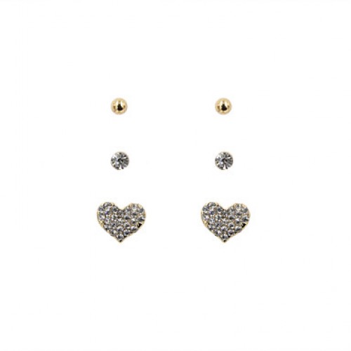 Earring Heart Stud Earrings / Earrings Set Jewelry Women Wedding / Party / Daily / Casual / Sports Alloy / Rhinestone 6pcs