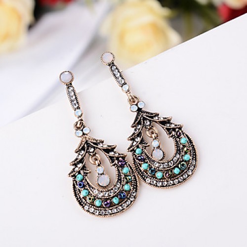 Earring Rhinestone Earrings Set Jewelry Women Wedding / Party Rhinestone / Silver Plated 1 pair Clear