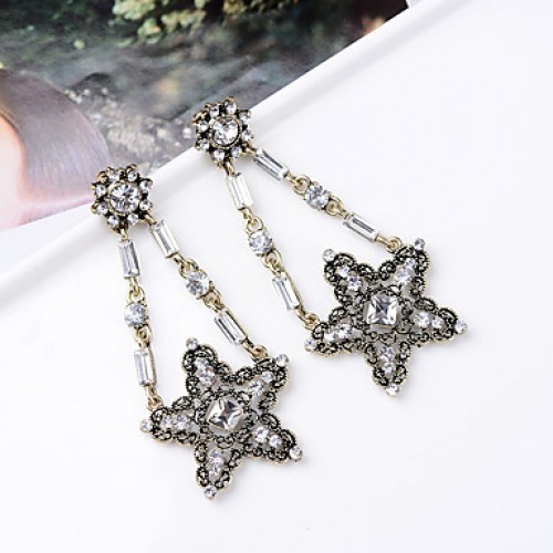 Earring Rhinestone Earrings Set Jewelry Women Wedding / Party Rhinestone / Silver Plated 1 pair Clear