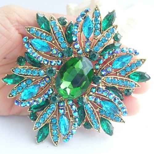 Gorgeous 3.94 Inch Gold-tone Turquoise G...