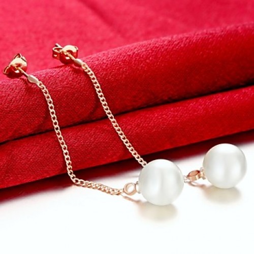 Earring Earrings Set Jewelry Women Daily / Casual Imitation Pearl / Copper / Rose Gold Plated 1 pair Gold