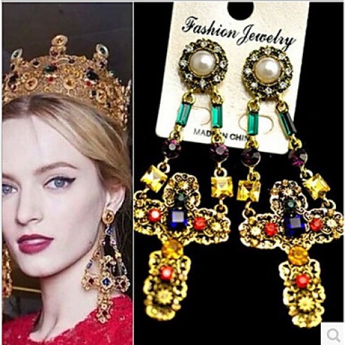 Earring Earrings Set Jewelry Women Party / Daily Alloy / Imitation Pearl / Rhinestone 1 pair Assorted Color