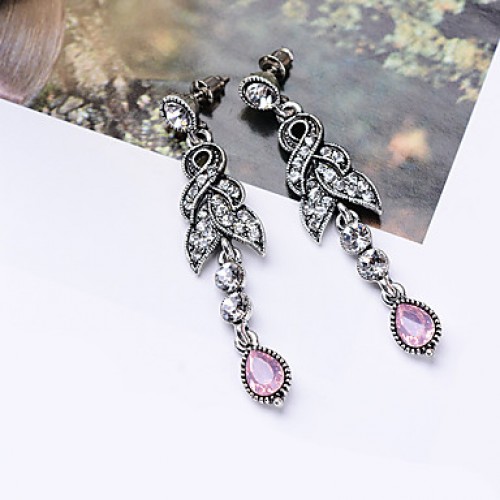 Earring Rhinestone Earrings Set Jewelry Women Wedding / Party Rhinestone / Silver Plated 1 pair Clear