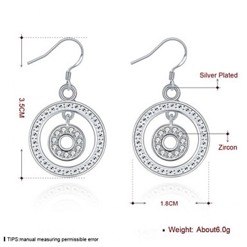 Earring Earrings Set Jewelry Women Wedding / Party / Daily / Casual 1 pair Silver / White