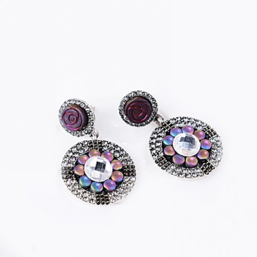 Earring Rhinestone Earrings Set Jewelry Women Wedding / Party Rhinestone / Silver Plated 1 pair Clear