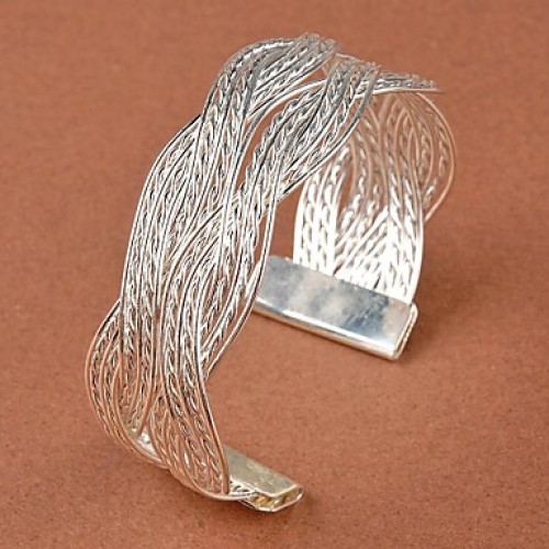 Women‘s Fashion Stylish Twist Weaving Bangle Bracelet Christmas Gifts