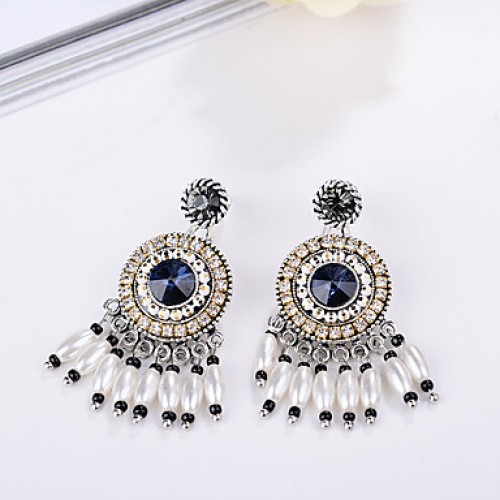 Earring Rhinestone Earrings Set Jewelry Women Wedding / Party Rhinestone / Silver Plated 1 pair Clear