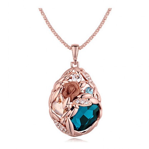 Austria Crystal Water Drop Shape Pendant...