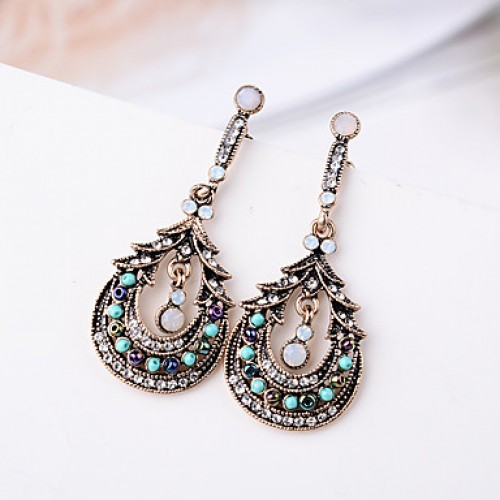 Earring Rhinestone Earrings Set Jewelry Women Wedding / Party Rhinestone / Silver Plated 1 pair Clear