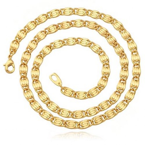 Necklace Choker Necklaces / Chain Necklaces / Strands Necklaces Jewelry Gold Plated Wedding / Party / Daily / Casual Gold 1pc Gift