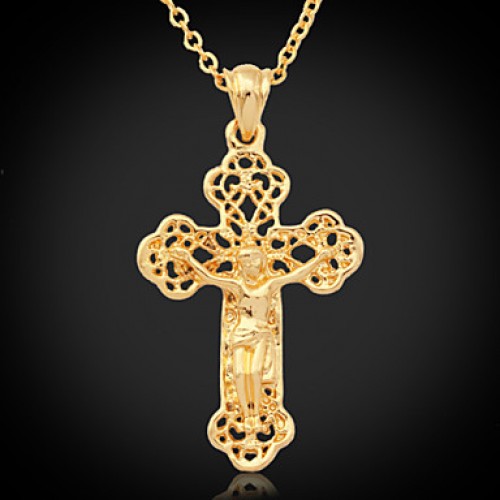 Crucifix High Quality Cro Pendant 18K Go...