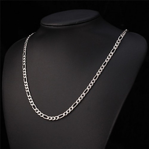 Necklace Chain Necklaces Jewelry Stainless Steel / Titanium Steel Wedding / Party / Daily / Casual Silver 1pc Gift