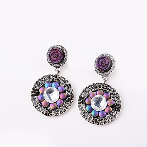 Earring Rhinestone Earrings Set Jewelry Women Wedding / Party Rhinestone / Silver Plated 1 pair Clear