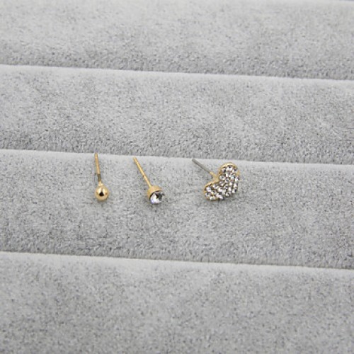 Earring Heart Stud Earrings / Earrings Set Jewelry Women Wedding / Party / Daily / Casual / Sports Alloy / Rhinestone 6pcs