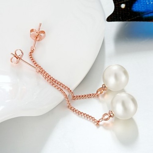 Earring Earrings Set Jewelry Women Daily / Casual Imitation Pearl / Copper / Rose Gold Plated 1 pair Gold