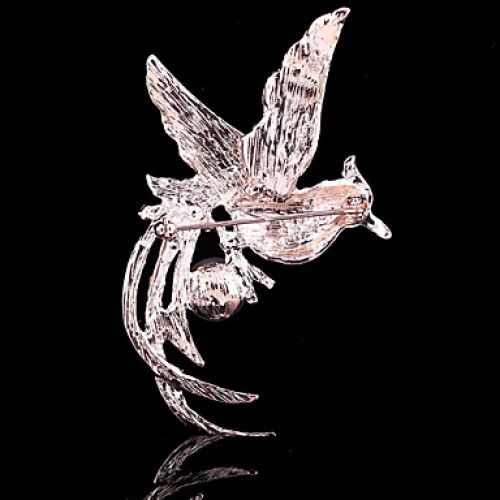 Women's Crystal Fung-hwangPhoenix Animal Brooch for Wedding Party Decoration Scarf ,Fine Jewelry