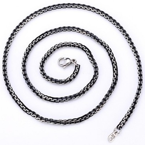 Men's Cool Black Box Chain Aluminum Allo...